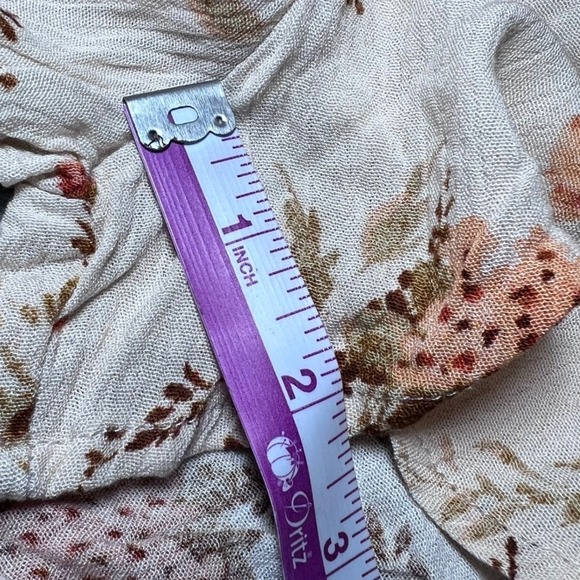 Altar'd State Womens Size Small Shorts Romper Tan Floral Cottagecore Boho Mini - Picture 10 of 16